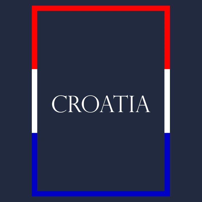 Croatie Croatie, Lettrage de déclaration avec drapeau