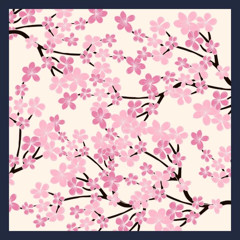 Pink Cherry Blossom Pattern - Sakura