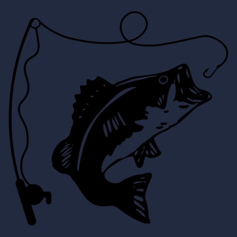 Canne à pêche et poisson