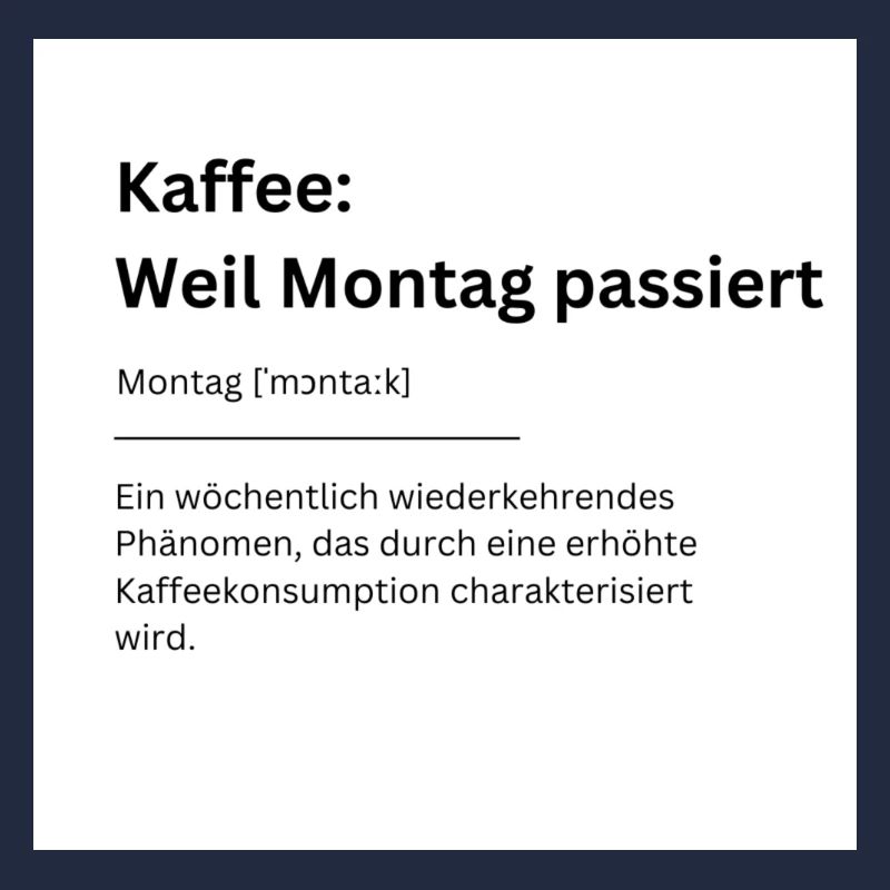 Café parce que le lundi arrive