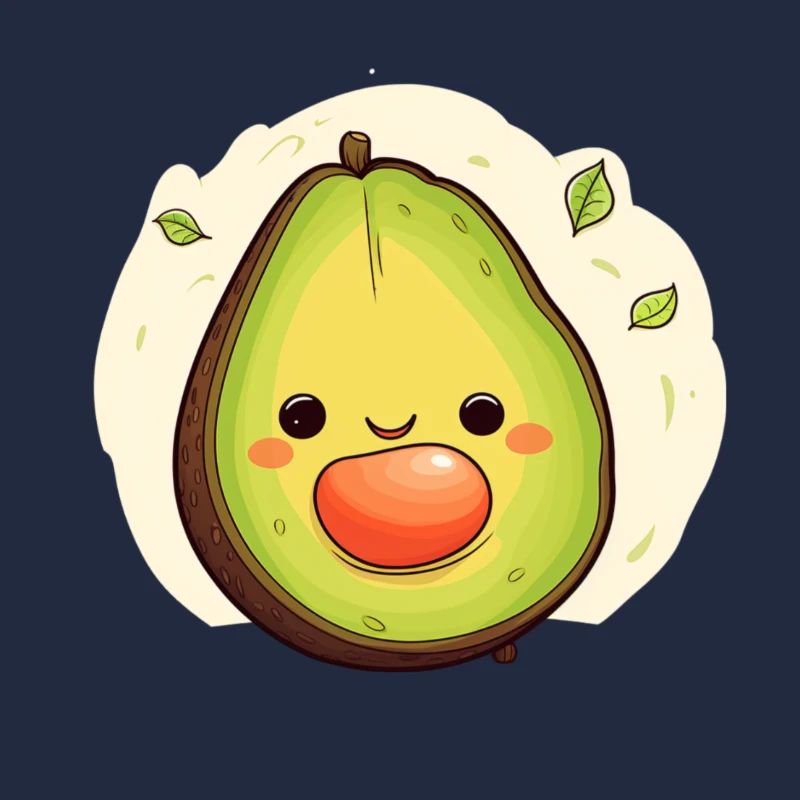 Happy avocado with pit