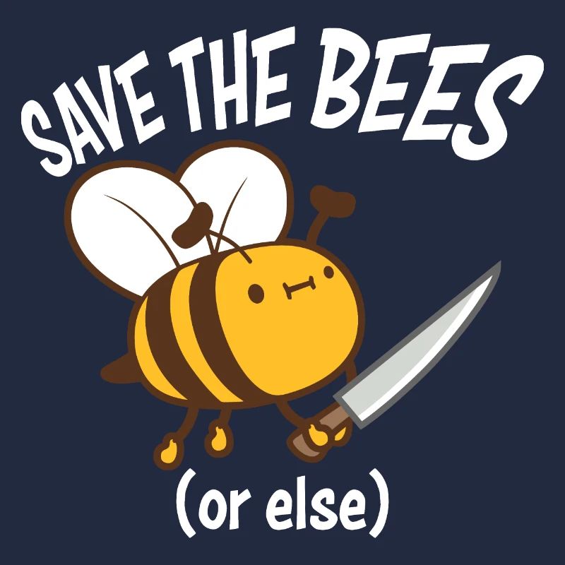 Rettet die Bienen oder sonst Messer Lustig Niedliche Biene Imker