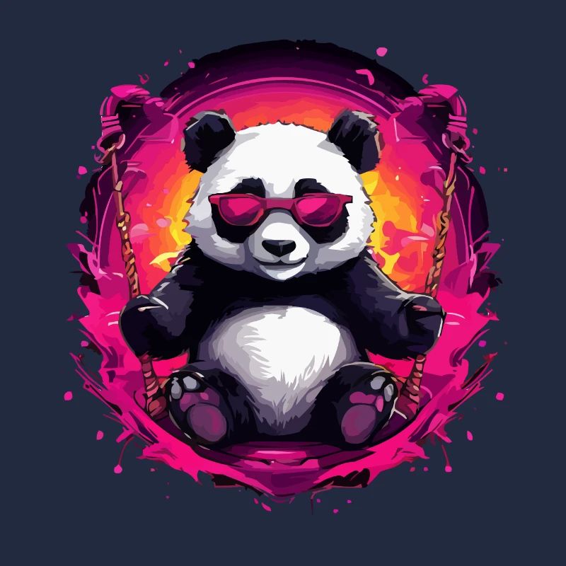 Süßer cooler Panda am Chillen