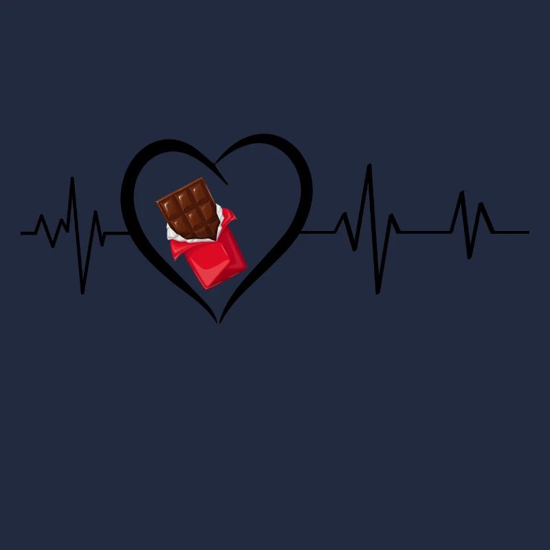 battement de cœur tablette de chocolat