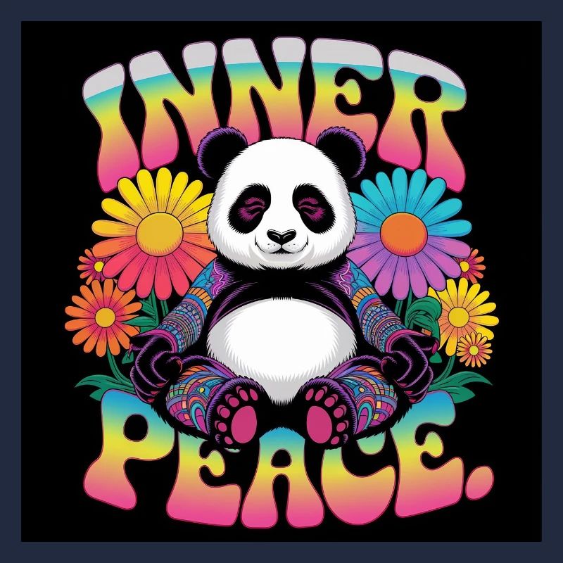 Paix intérieure méditant Panda