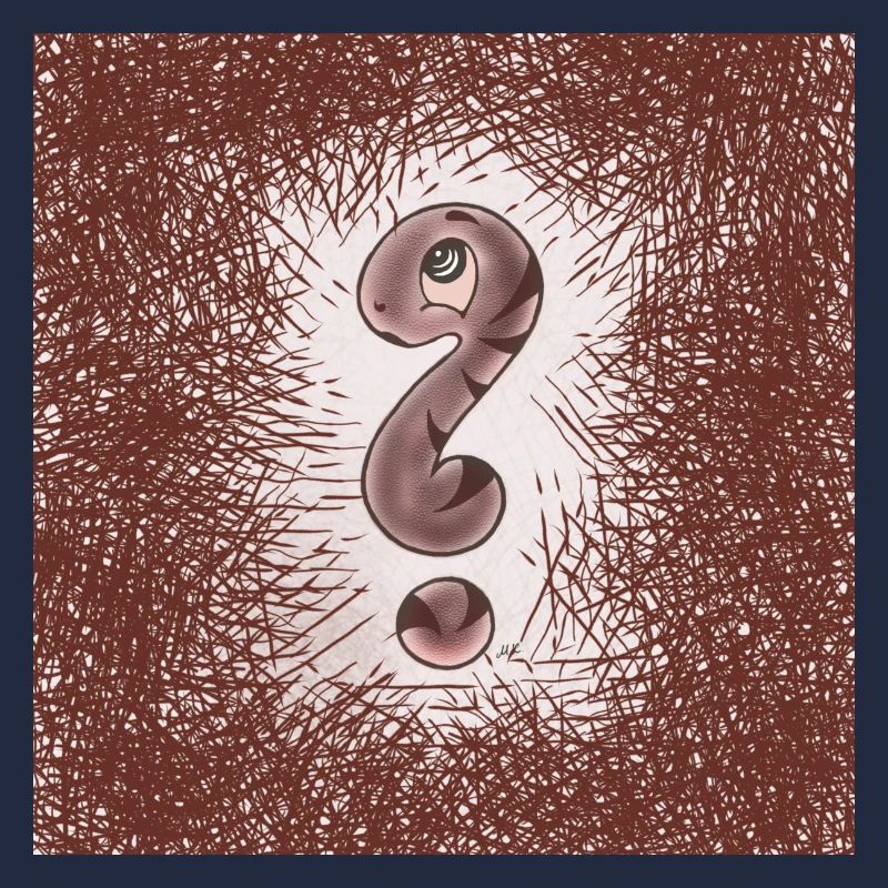 Mignon Point d’interrogation Serpent Brun