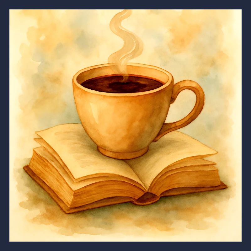 Buch und Kaffee