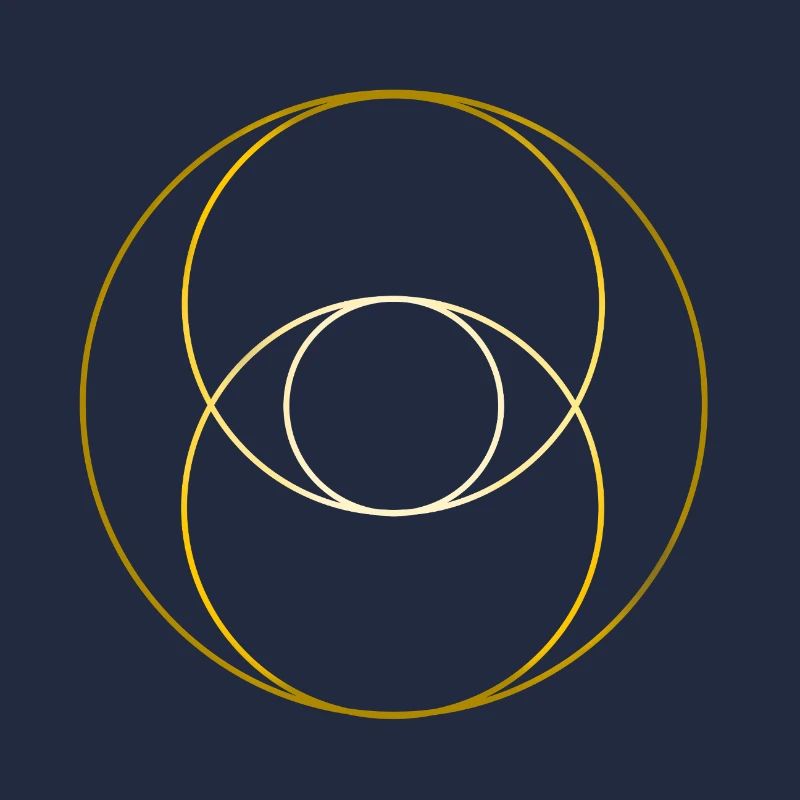 Vesica Piscis - Version Or Dégradé