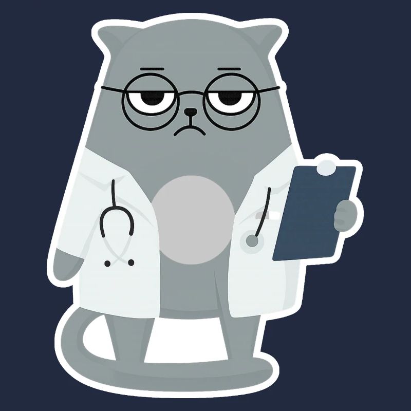 Cat Grumpy Arzt - Katze