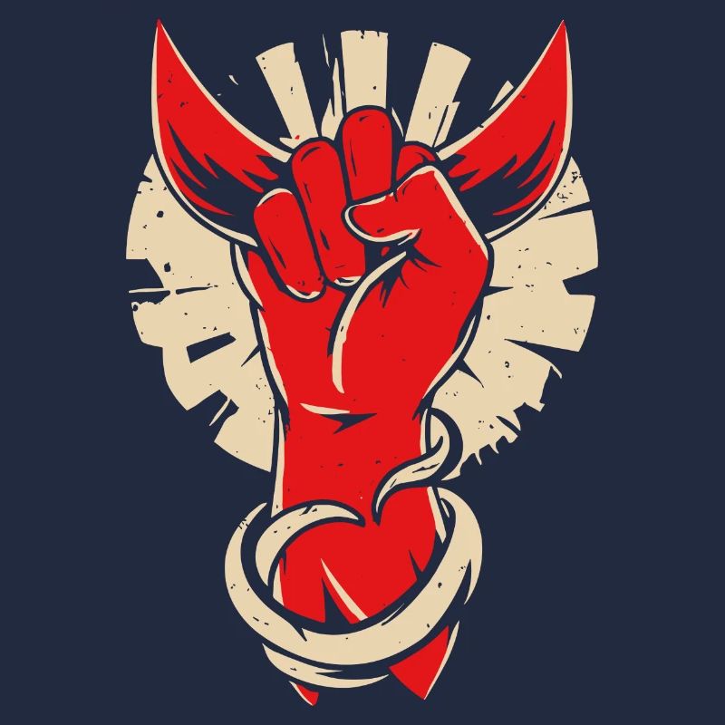Devil horns hand