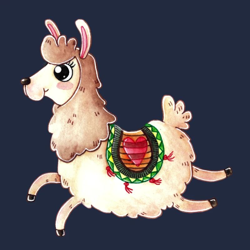 Springendes Comic Lama