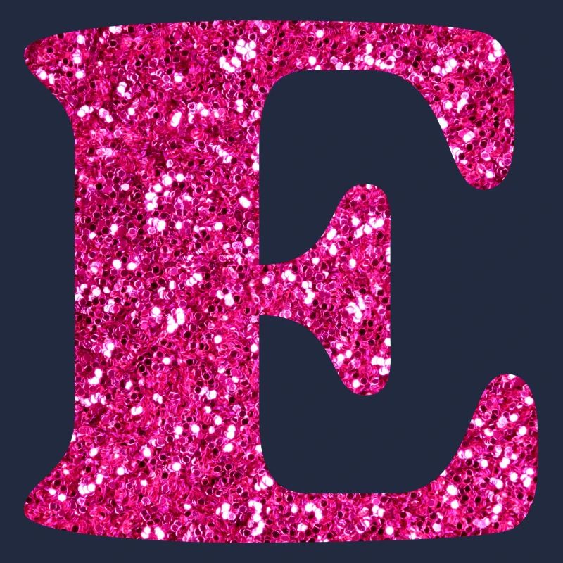 Buchstabe e rosa Glitzer