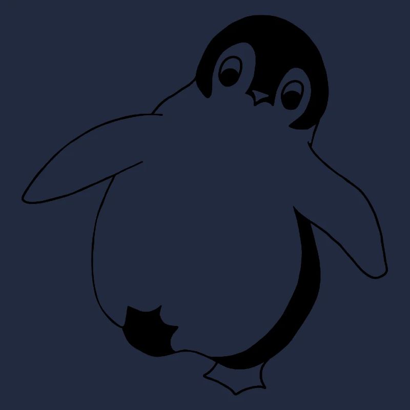 Pingouin - Bébé - Graphique en noir et blanc