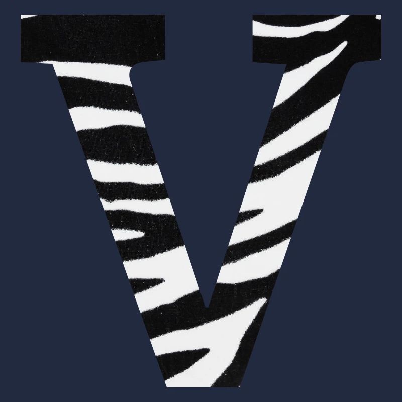 Buchstabe v zebra