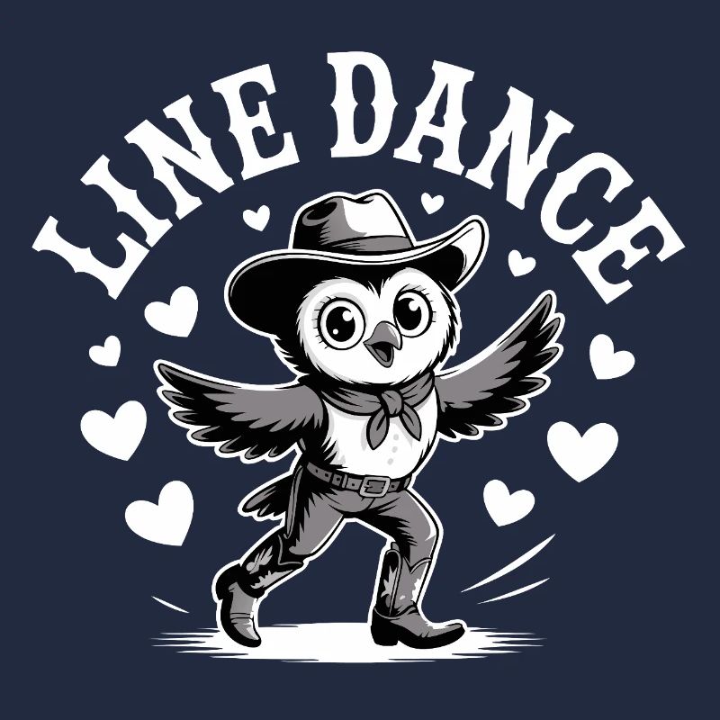 Line Dance Eule lustige Eule tanzt Linedance
