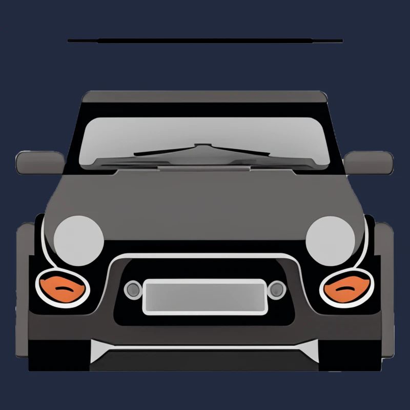 Minimalistisches Auto frontal
