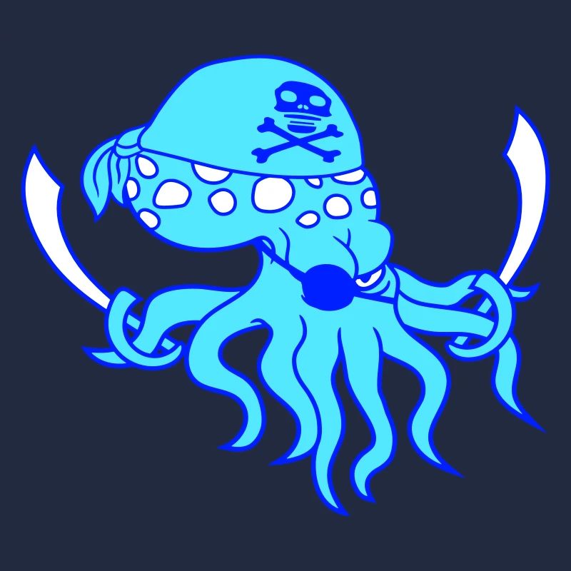 Evil Octopus Pirate Cephalopod Octopus Squid