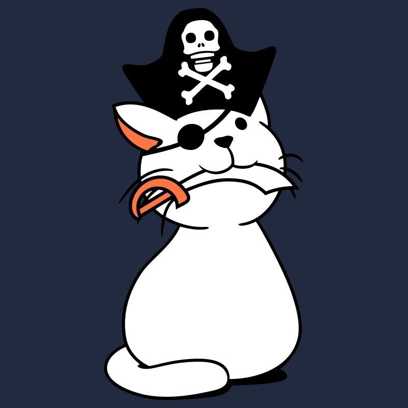 Cute Pirate Cat Buccaneer Eye Patch Hat Saber