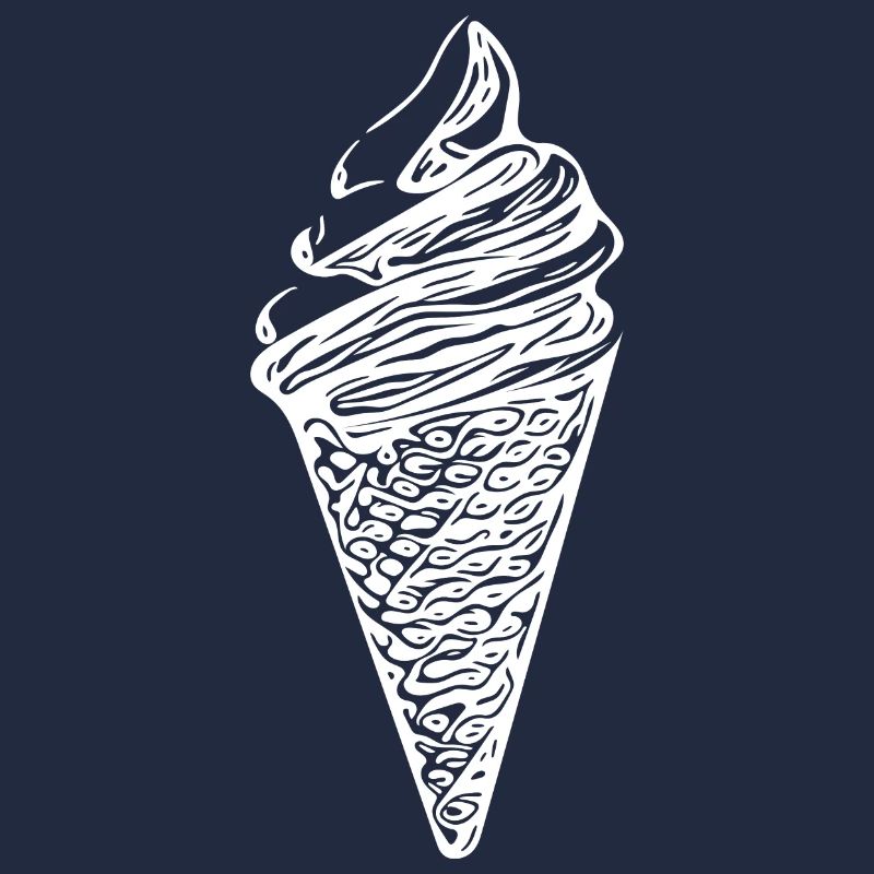 Cooles Softeis in Waffel