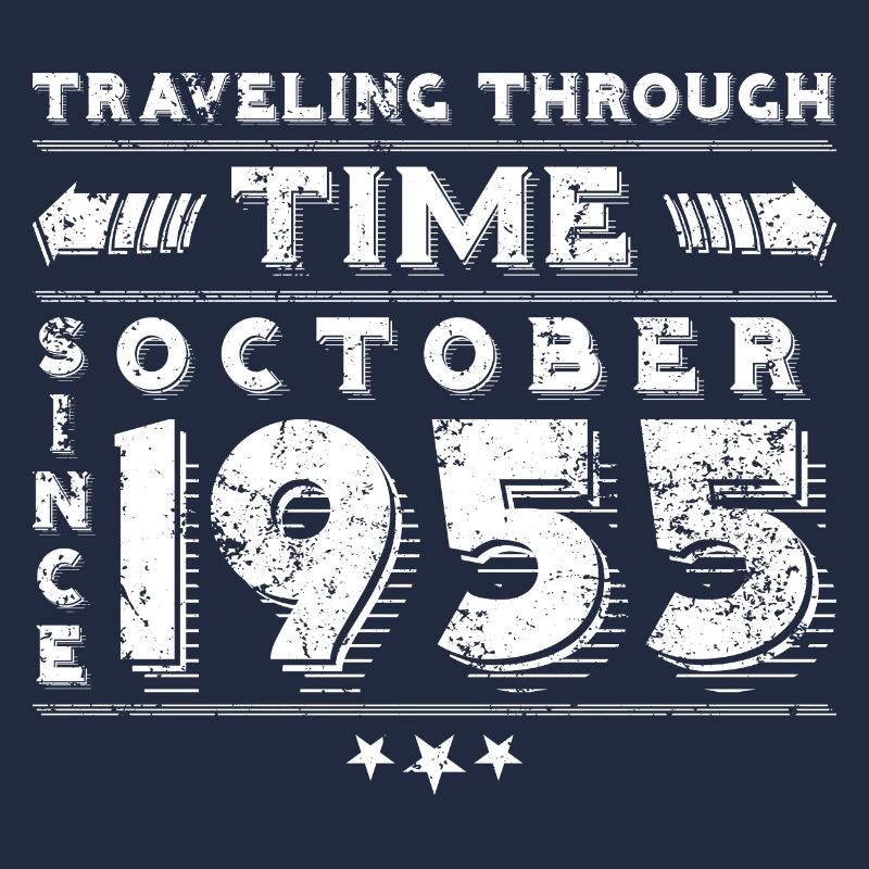 Conception d'anniversaire de voyage dans le temps vintage octobre 1955