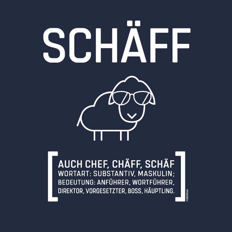 SCHÄFF CHEF CHÄFF BOSS weiss Geschenkidee