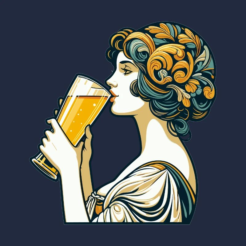 Frau trinkt Bier Weizenbier Geschenk