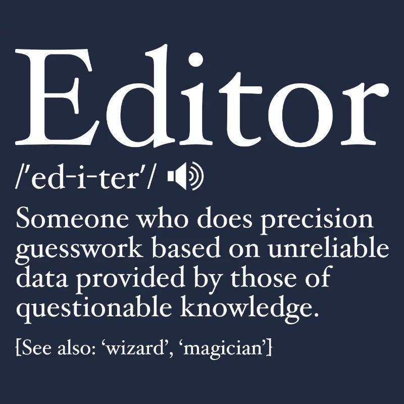 Lustige Editor-Definition Editor-Definition - Editor
