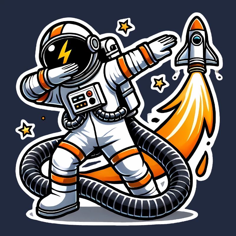 Drôle Dabbing astronaute conception spatiale