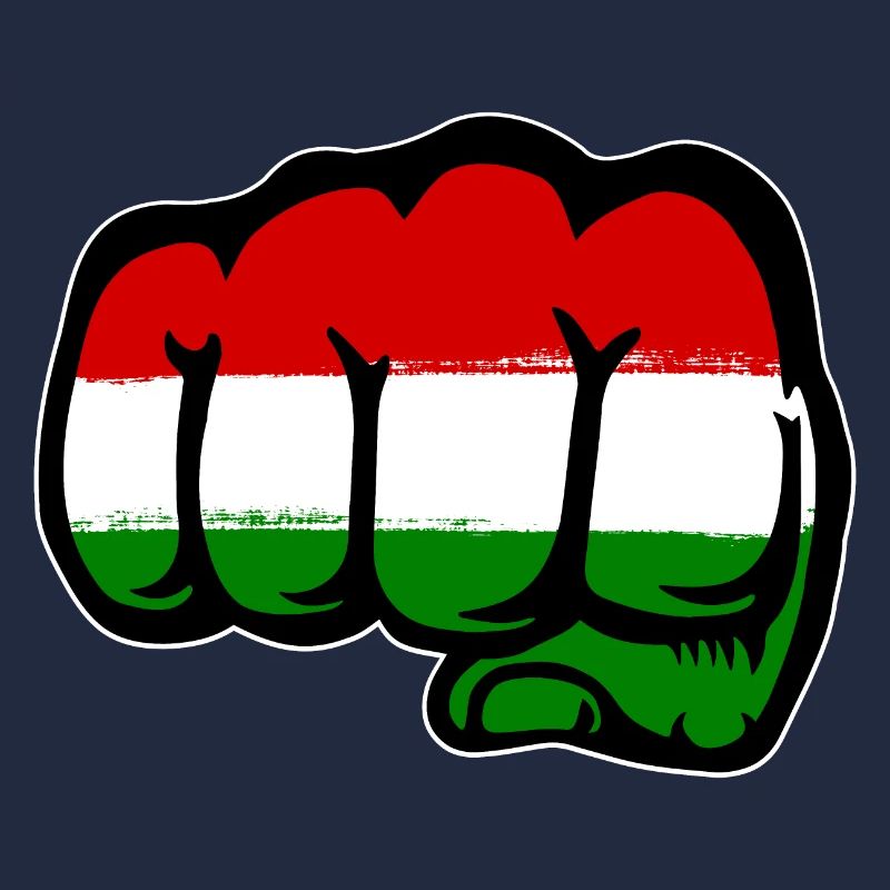 Drapeau de la Hongrie poing de la main