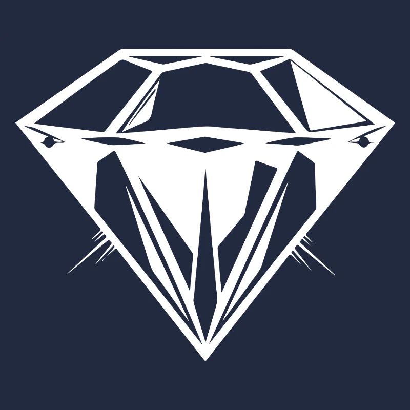 Diamond jewel symbol silhouette
