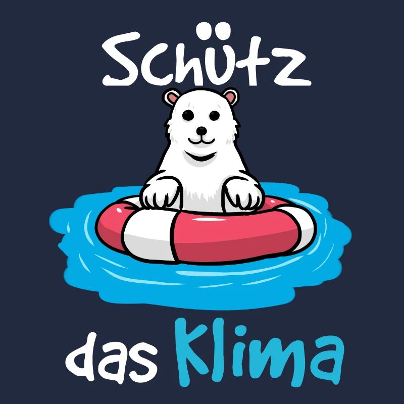 Schützt das Klima Eisbär Baby Comic Cartoon