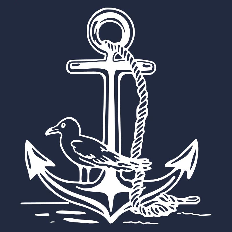 Möwe und Anker