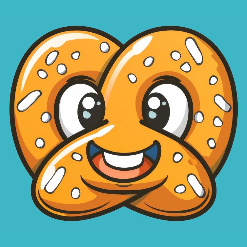 Niedliche Brezel Comic