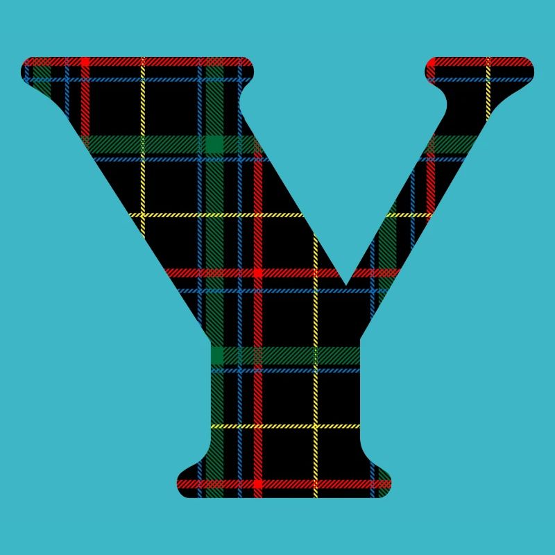 Monogramme y tartan écossais