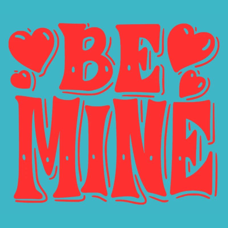 Be Mine Hearts Retro