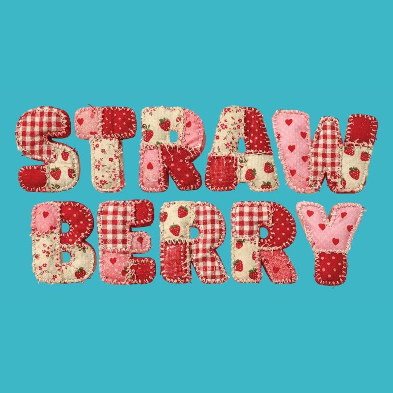 Millésime aux fruits fraises fausses patchwork