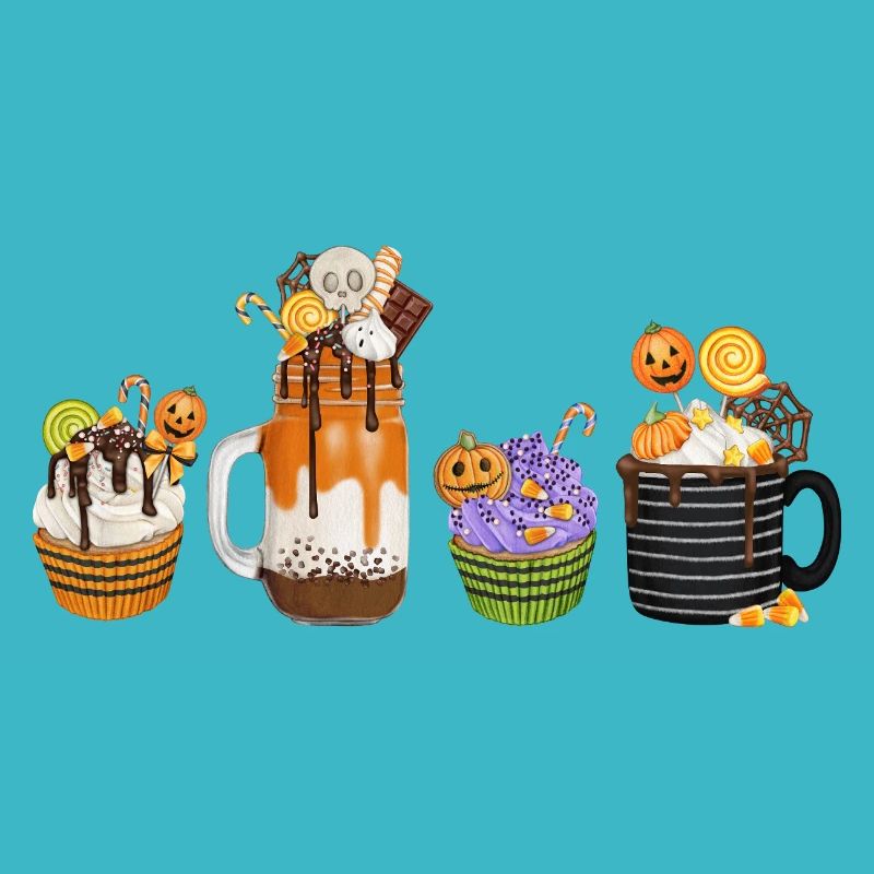 🎃 Sweet Halloween Temptation – Cupcakes & Drinks