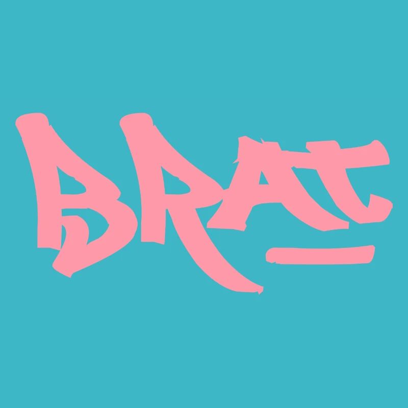 Texte du logo Pink Brat en graffiti