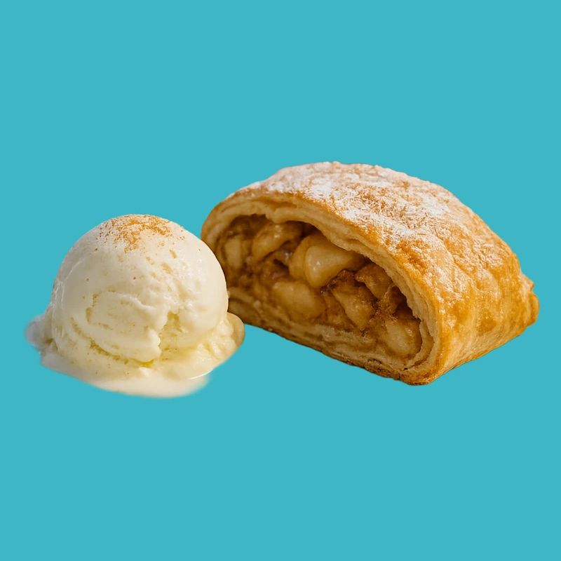 Apfelstrudel mit Vanilleeis