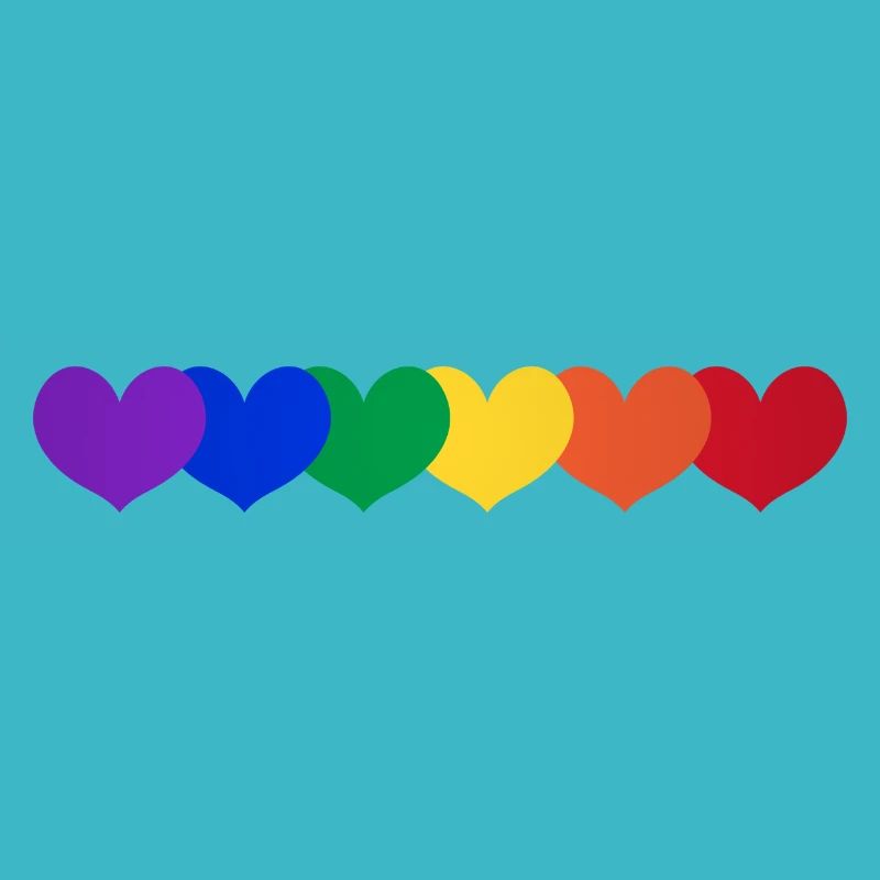 Rainbow heart pride