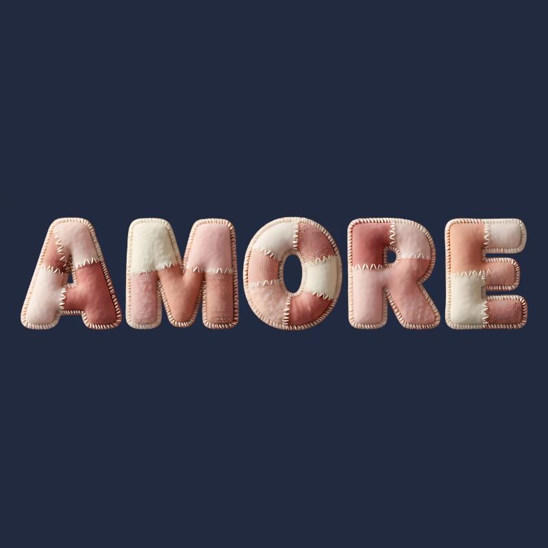 Amore Plush Stitch Patchwork Gift