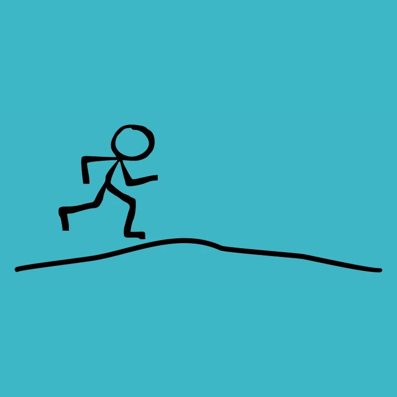 Strichmännchen läuft Steigung