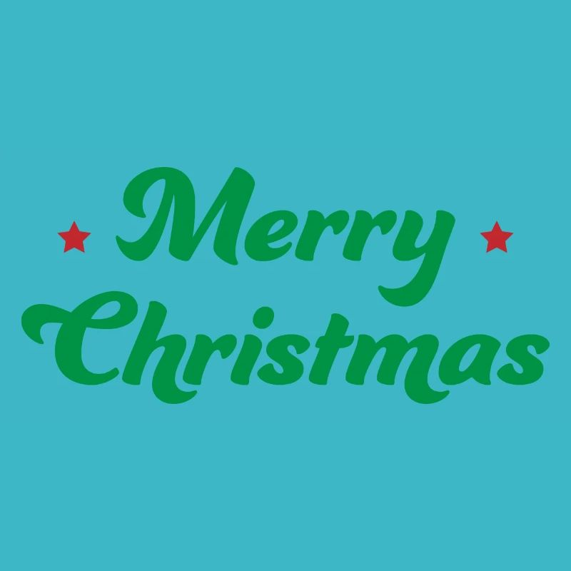 Merry Christmas Asterisk Green Red