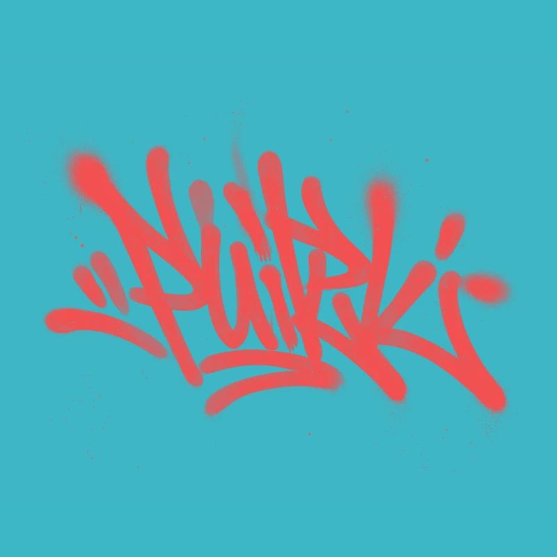 Graffiti Spray Abstrait Tag Rouge