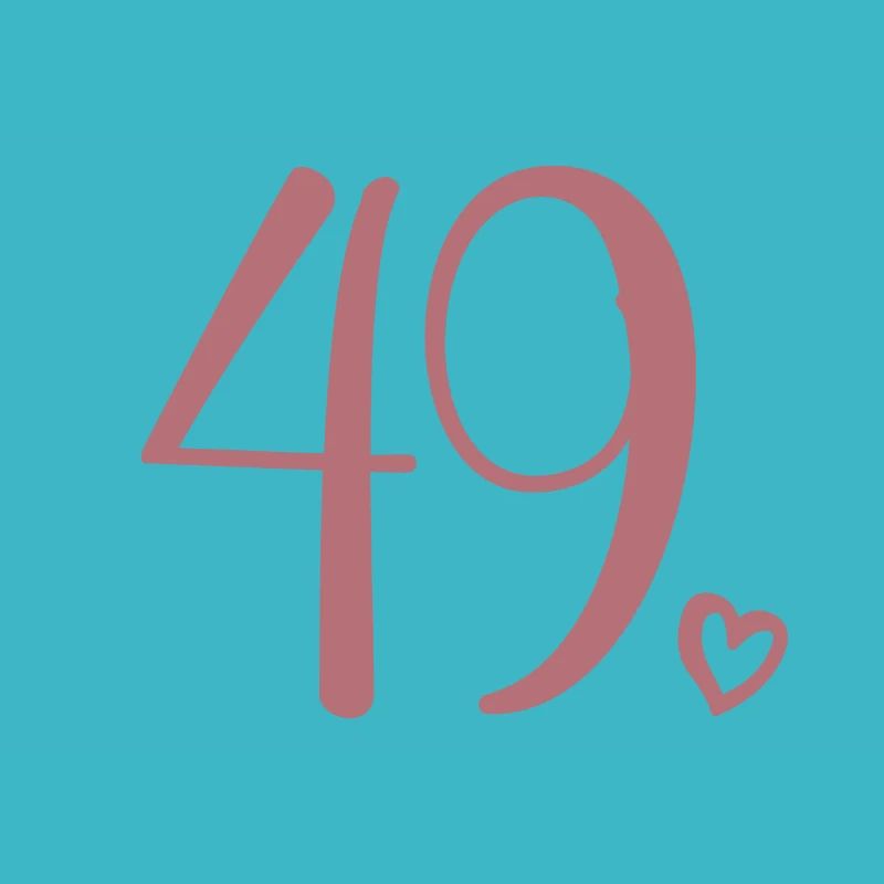 Cute Number 49, 49 Years Old, 49th Birthday Gift