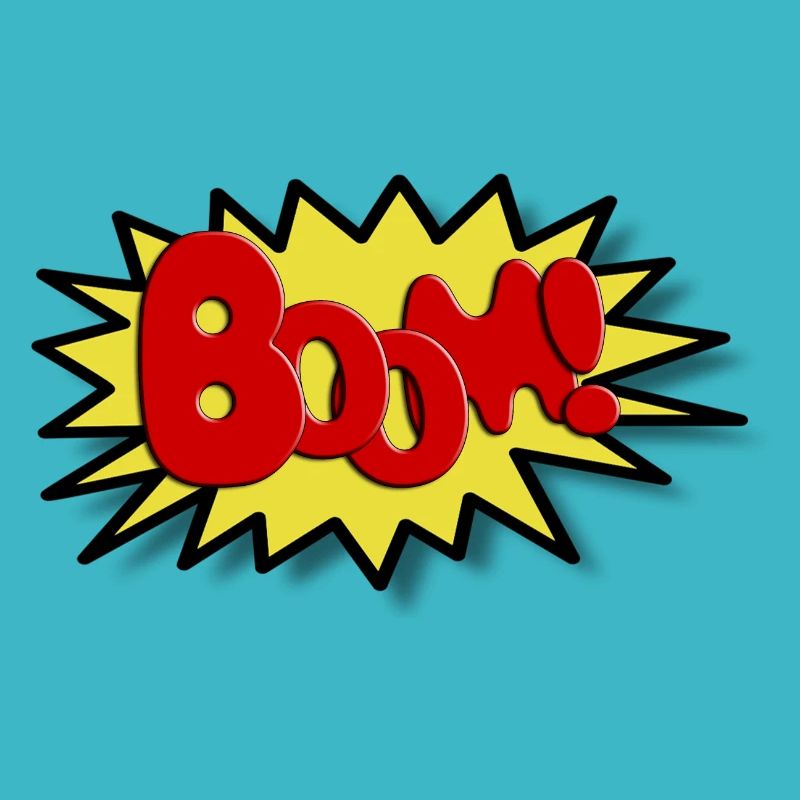 Boom Comicstyle Comicfigur Lichtenstein Pop Art