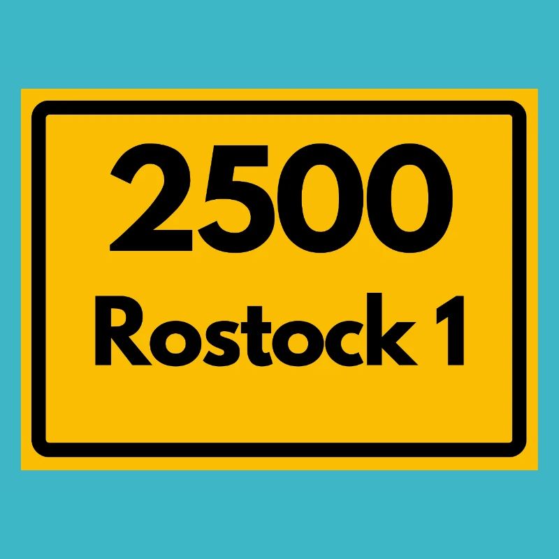 ANCIEN CODE POSTAL RETRO 2500 ROSTOCK 1 HEIMAT