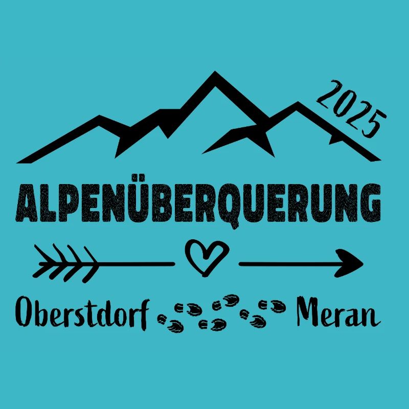 Alpenüberquerung 2025 Oberstdorf Meran E5 Geschenk