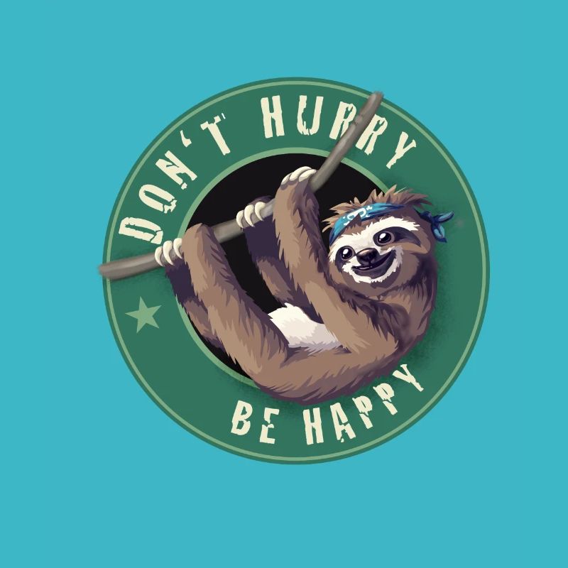 Sloth nerd lazy fun humor LOL chill