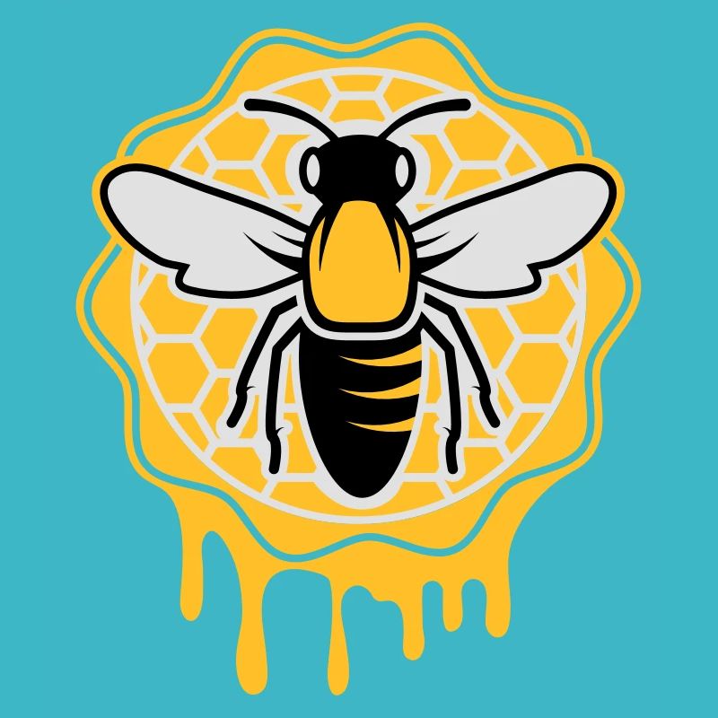 une abeille et nid d'abeille
